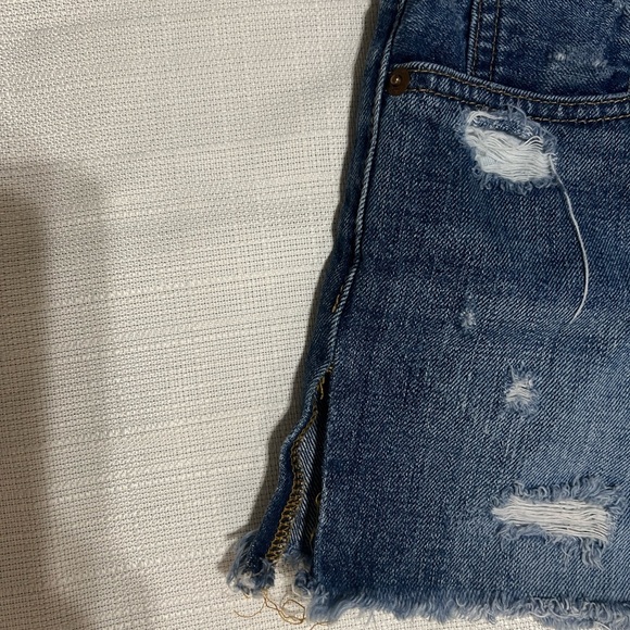 Polo Ralph Lauren Blue Low Rise Y2K Denim Shorts Size 28 - Picture 4 of 10